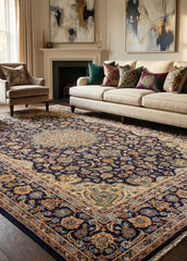 Vintage Esfahan Hand-Knotted Wool Persian Rug (Size: 300 X 405 CM)