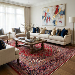 Vintage Kashan Hand-Knotted Wool Persian Rug (Size: 290 X 400 CM)