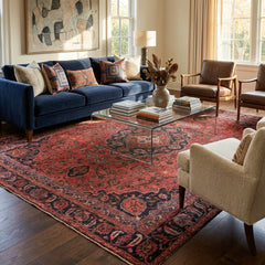 Vintage Azghand Hand-Knotted Wool Persian Rug (Size: 270 X 350 CM)