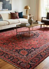 Vintage Azghand Hand-Knotted Wool Persian Rug (Size: 270 X 350 CM)