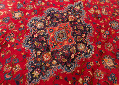 Vintage Mashad Hand-Knotted Wool Persian Rug (Size: 280 X 390 CM)