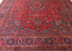 Vintage Azghand Hand-Knotted Wool Persian Rug (Size: 305 X 390 CM)