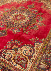 Vintage Azarbayejan Hand-Knotted Wool Persian Rug (Size: 250 X 360 CM)
