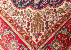 Vintage Tabriz Hand-Knotted Wool Persian Rug (Size: 300 X 385 CM)