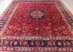 Vintage Mashad Hand-Knotted Wool Persian Rug (Size: 300 X 340 CM)