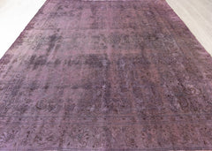 Vintage Overdyed Tabriz Hand-Knotted Wool Persian Rug (Size: 280 X 365 CM)