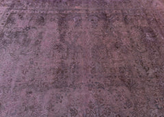 Vintage Overdyed Tabriz Hand-Knotted Wool Persian Rug (Size: 280 X 365 CM)