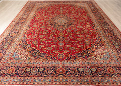 Vintage Kashan Hand-Knotted Wool Persian Rug (Size: 295 X 410 CM)