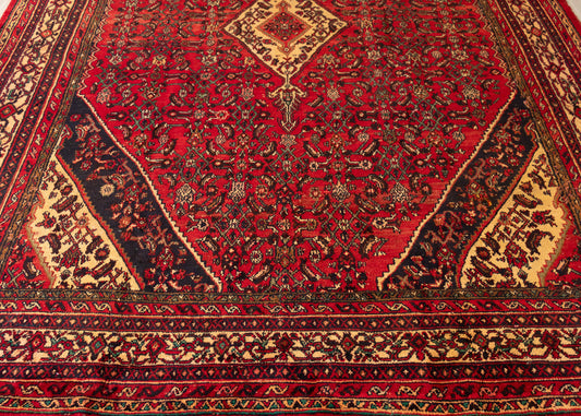 Vintage Hamadan Hand-Knotted Wool Persian Rug (Size: 255 X 350 CM)