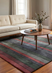 Stripe Series 4 Modern Wool Rug