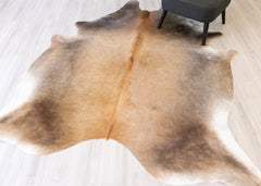 (Rare) Gris Tan Cowhide Rug (Size: 230 x 200 CM) CHR2176