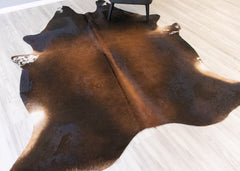 Reddish Cowhide Rug (Size: 240 X 210 CM) CHR2184