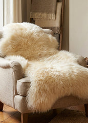 Champagne sheepskin rug