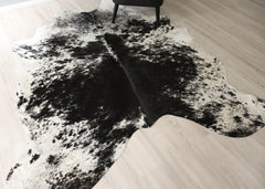 Salt Pepper Black & White Cowhide Rug (Size: 240 X 210 CM) CHR2740