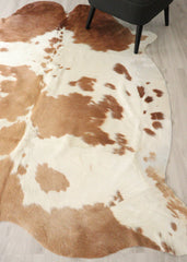 Beige And White Cowhide Rug (Size: 220 X 200 CM) CHR2705