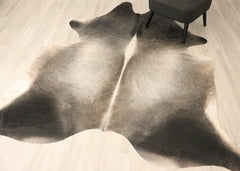 (Rare) Grey Cowhide Rug (Size: 240 X 210 CM) CHR2708