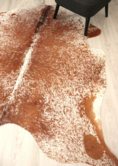 (Rare) Salt Pepper Brown & White Cowhide Rug (Size: 220 X 200 CM) CHR2709 (Copy)