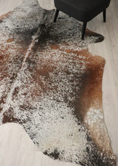 (Rare) Salt Pepper Tri-Color Cowhide Rug (Size: 230 X 200 CM) CHR2720