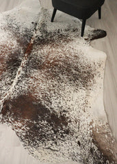 (Rare) Salt Pepper Tri-Color Cowhide Rug (Size: 240 X 210 CM) CHR2721