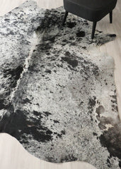 Salt Pepper Black & White Cowhide Rug (Size: 260 X 210 CM) CHR2728