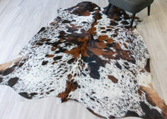 tricolour cowskin rug
