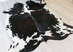 tricolor cow skin rug