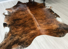 Dark Brindle Cowhide Rug (Size: 240 X 220 CM) CHR2469