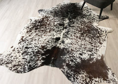 (Rare) Salt Pepper Tri-Color Cowhide Rug (Size: 230 X 190 CM) CHR2438