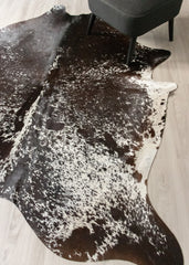 (Rare) Salt Pepper Tri-Color Cowhide Rug (Size: 220 X 210 CM) CHR2435