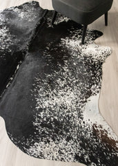 Salt Pepper Black & White Cowhide Rug (Size: 220 X 210 CM) CHR2436