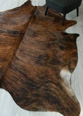 Dark Brindle Cowhide Rug (Size: 260 X 210 CM) CHR2465