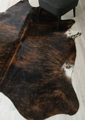 Dark Brindle Cowhide Rug (Size: 240 X 210 CM) CHR2466