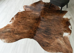 Dark Brindle Cowhide Rug (Size: 240 X 200 CM) CHR2467