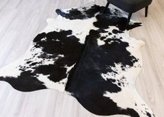 Salt Pepper Black & White Cowhide Rug (Size: 220 X 170 CM) CHR2095