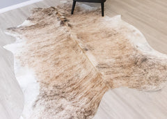 (Rare) Light Brindle Cowhide Rug (Size: 220 X 200 CM) CHR2065