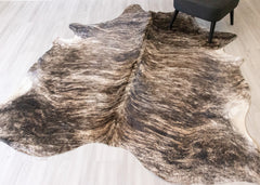 (Rare) Grey Brindle Cowhide Rug (Size: 240 X 230 CM) CHR2067