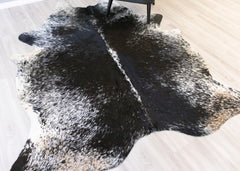 Salt Pepper Black & White Cowhide Rug (Size: 230 X 200 CM) CHR2127