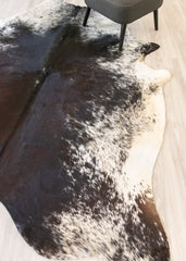 Salt Pepper Tri-Color Cowhide Rug (Size: 260 X 220 CM) CHR2136