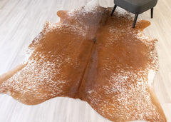 Salt Pepper Brown & White Cowhide Rug (Size: 260 X 200 CM) CHR2139