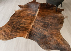 Dark Brindle Cowhide Rug (Size: 250 X 210 CM) CHR2503
