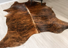 Dark Brindle Cowhide Rug (Size: 250 X 210 CM) CHR2503