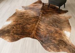 Dark Brindle Cowhide Rug (Size: 250 X 220 CM) CHR2506