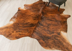 Dark Brindle Cowhide Rug (Size: 240 X 200 CM) CHR2514