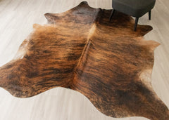 Dark Brindle Cowhide Rug (Size: 240 X 210 CM) CHR2515
