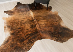 Dark Brindle Cowhide Rug (Size: 240 X 210 CM) CHR2515