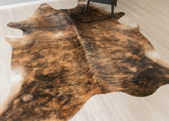 Dark Brindle Cowhide Rug (Size: 250 X 220 CM) CHR2516