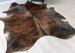 Dark Brindle Cowhide Rug (Size: 240 X 190 CM) CHR2474