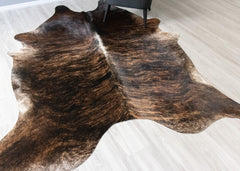 Dark Brindle Cowhide Rug (Size: 240 X 200 CM) CHR2476