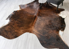 Dark Brindle Cowhide Rug (Size: 240 X 200 CM) CHR2479