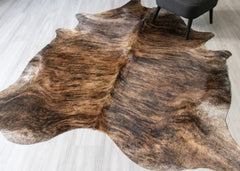 Dark Brindle Cowhide Rug (Size: 250 X 210 CM) CHR2482